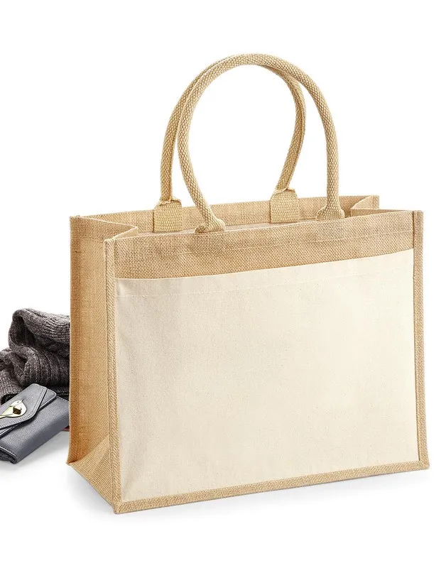 Shopper in iuta e cotone