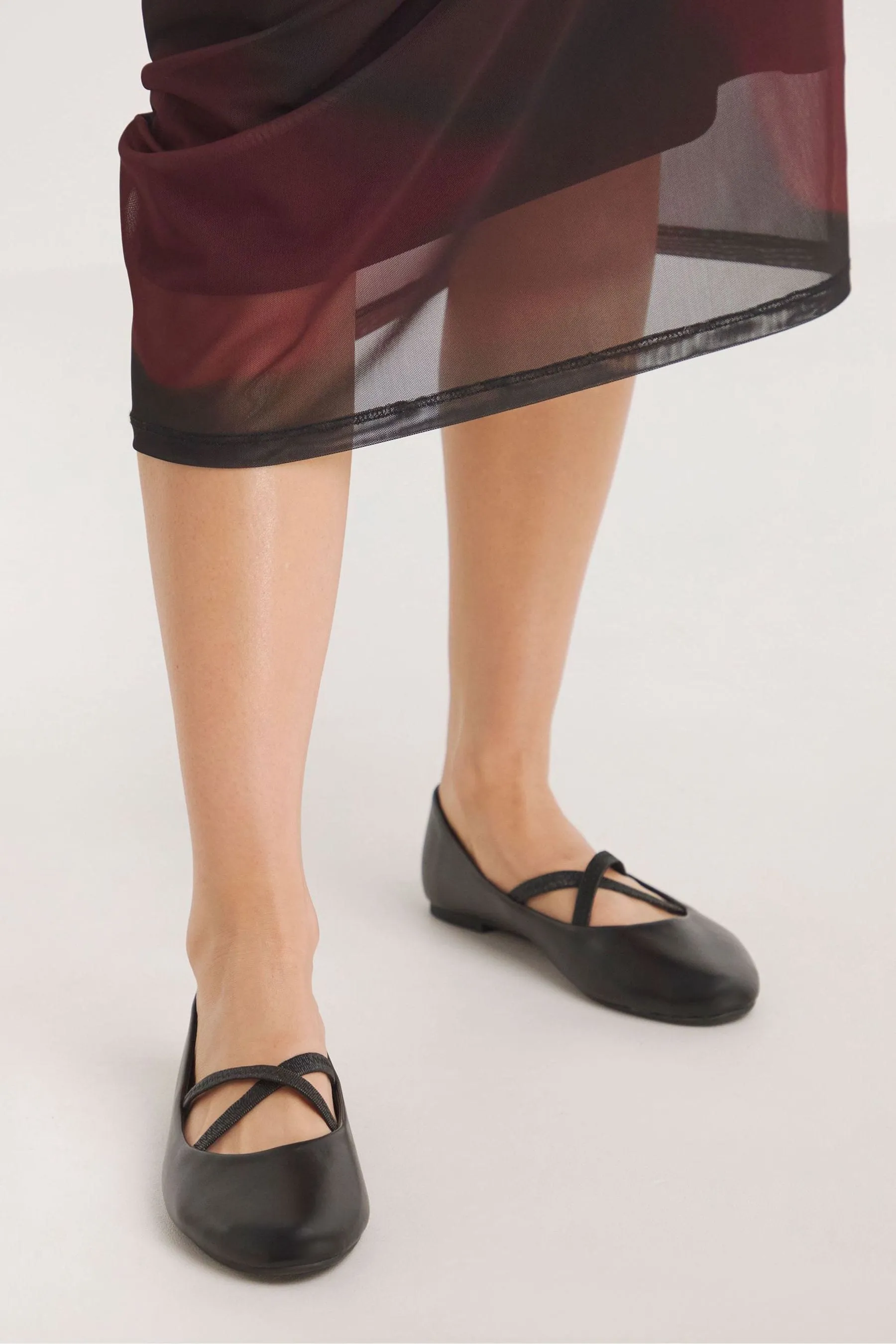 Simply Be - Margot - Ballerine elasticizzate con incrocio nella Vestibilità ampia