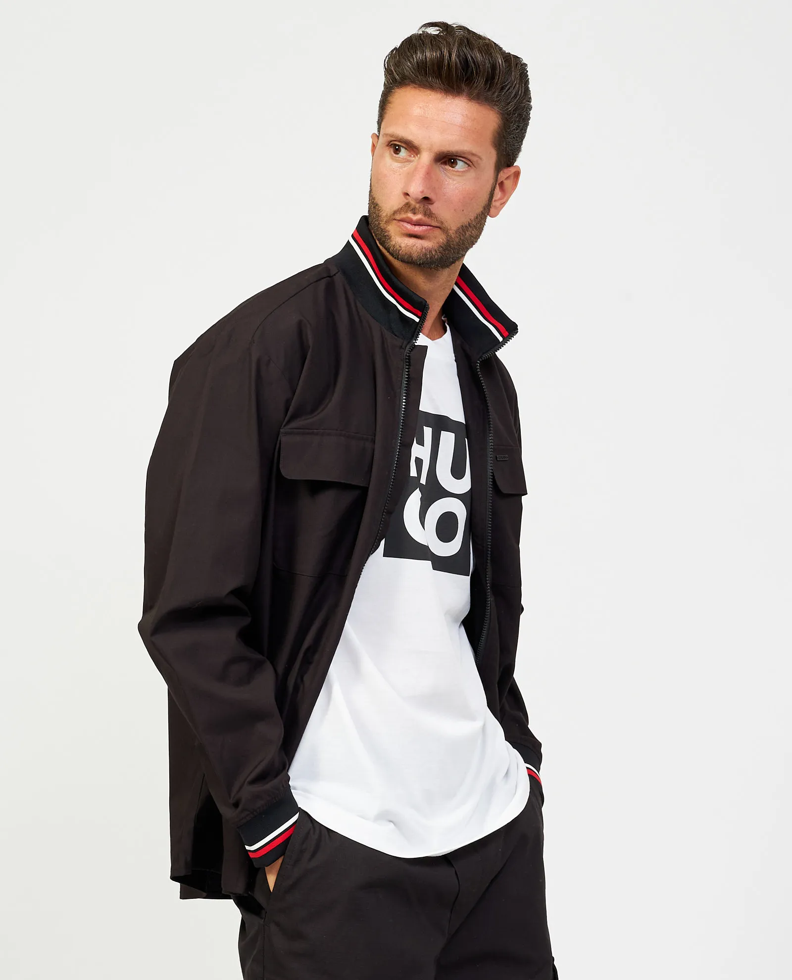 Sovracamicia Hugo uomo oversize in popeline di cotone