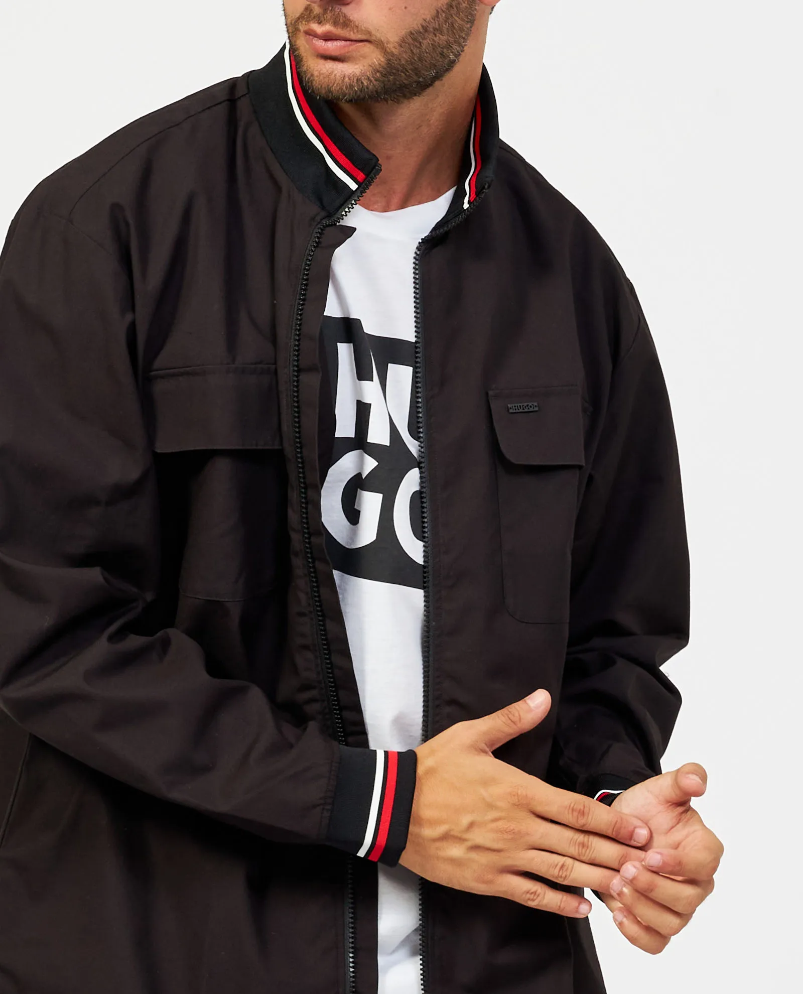 Sovracamicia Hugo uomo oversize in popeline di cotone