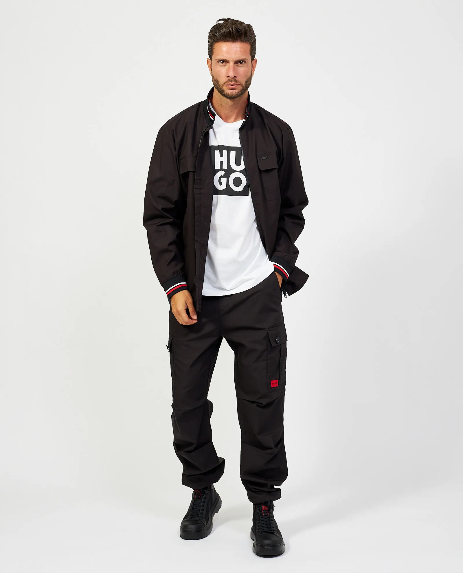 Sovracamicia Hugo uomo oversize in popeline di cotone