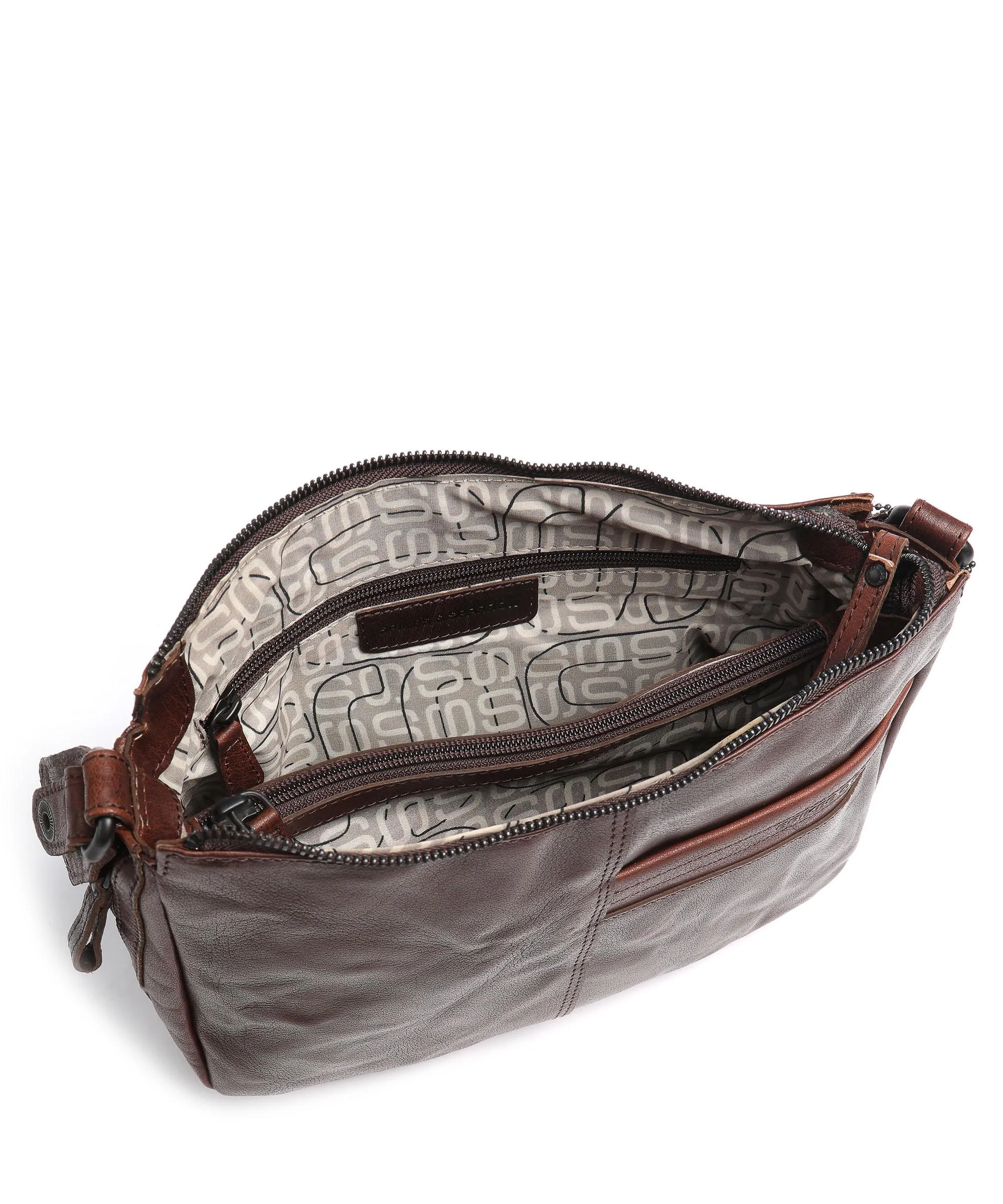  Spikes & Sparrow Bronco Borsa a spalla pelle di bufalo marrone scuro  