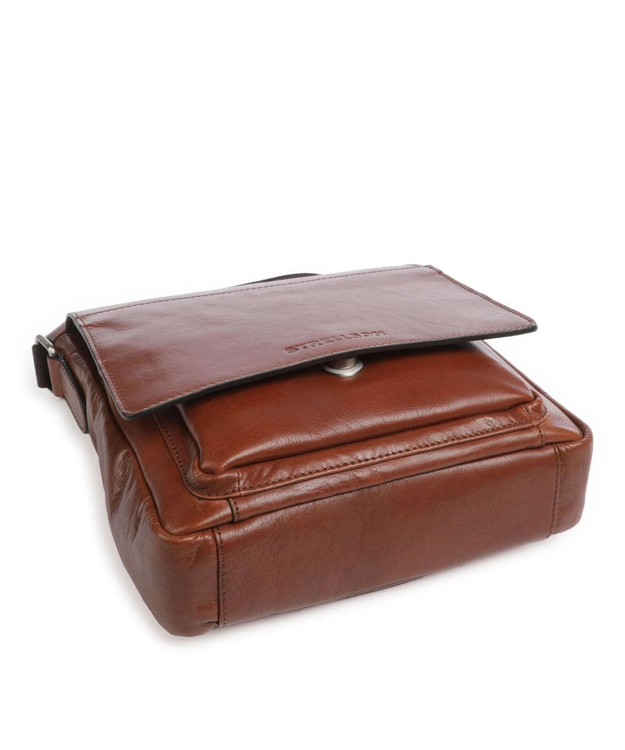  Strellson Swiss Cottage Clint Borsa a tracolla pelle granulata cognac  
