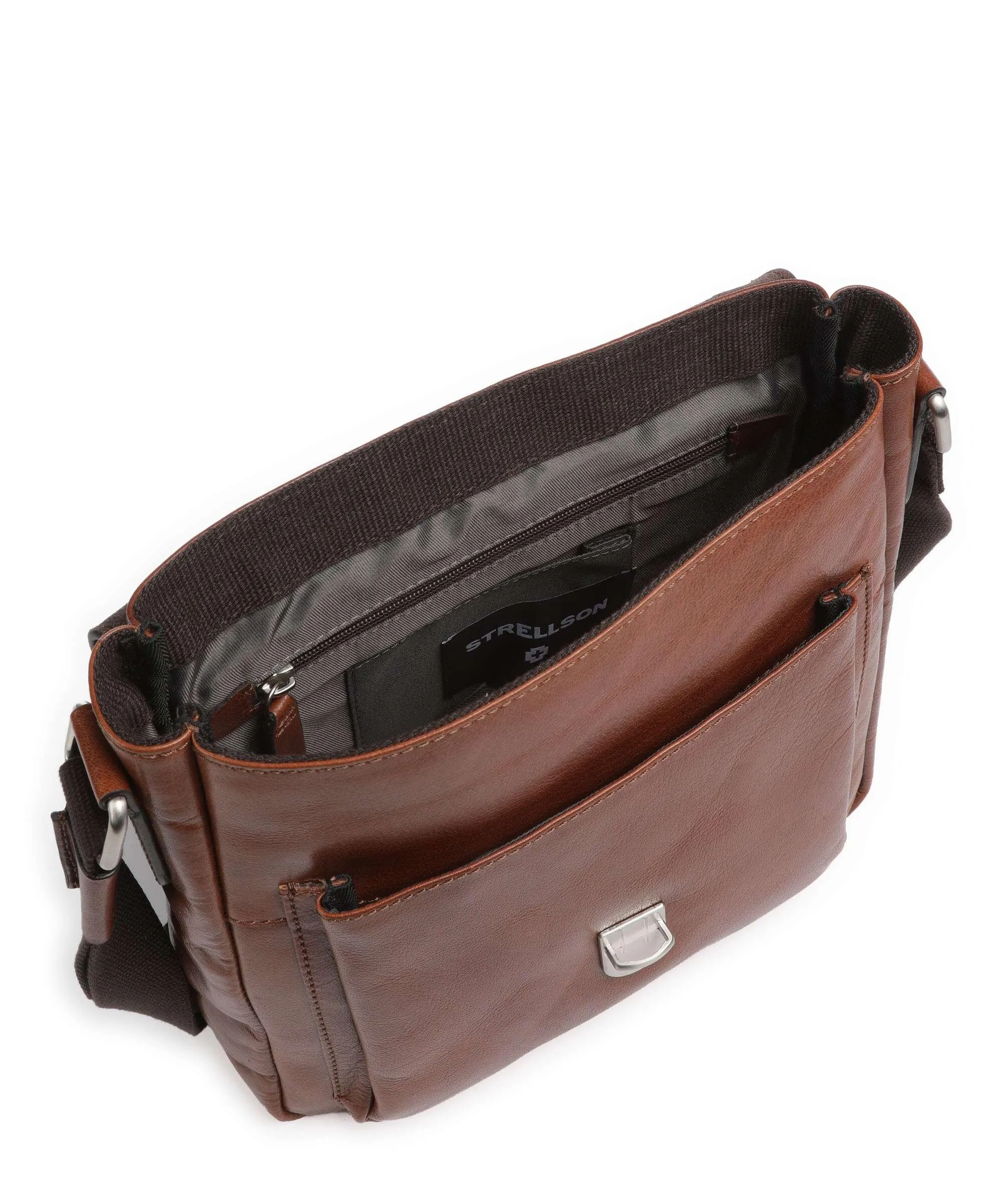  Strellson Swiss Cottage Clint Borsa a tracolla pelle granulata cognac  