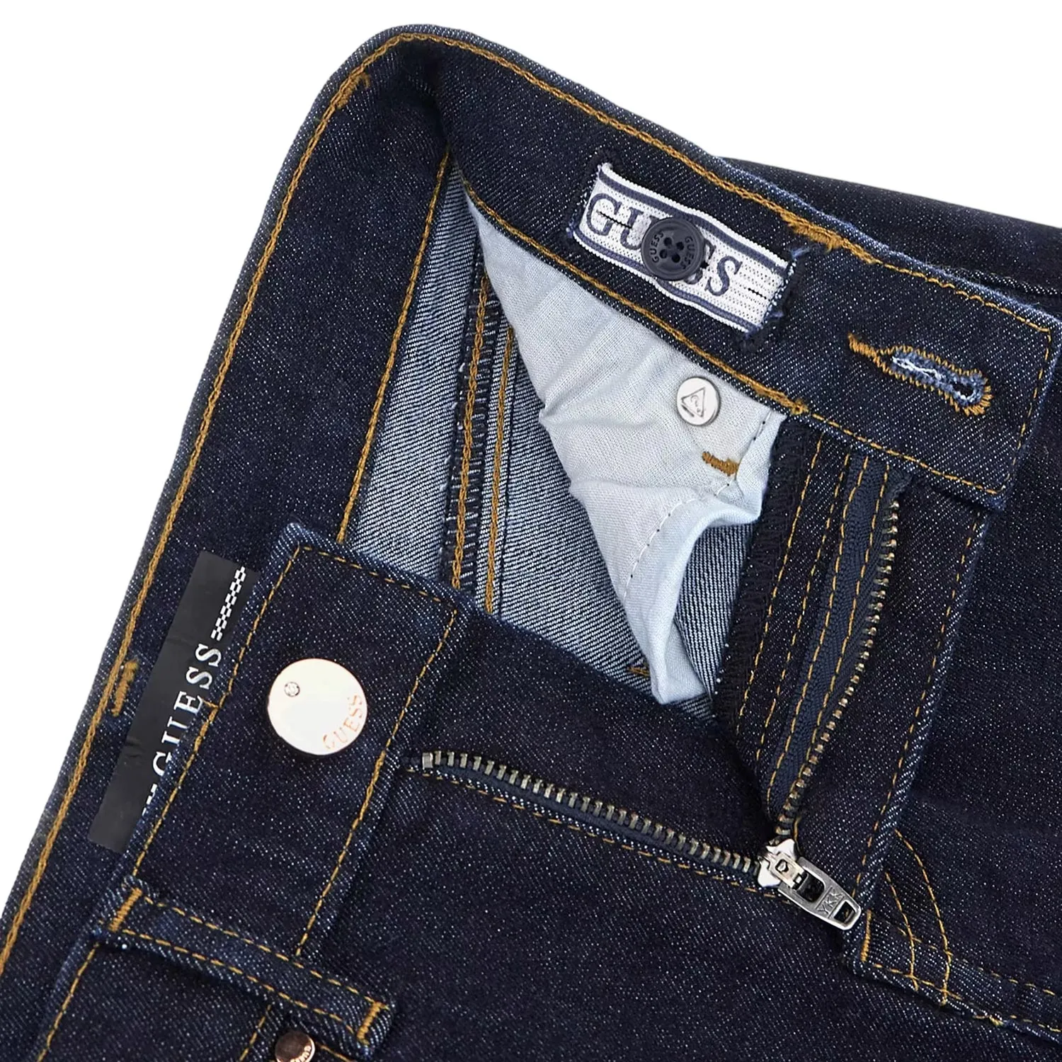 STRETCH DENIM FLARE FIT PANTS