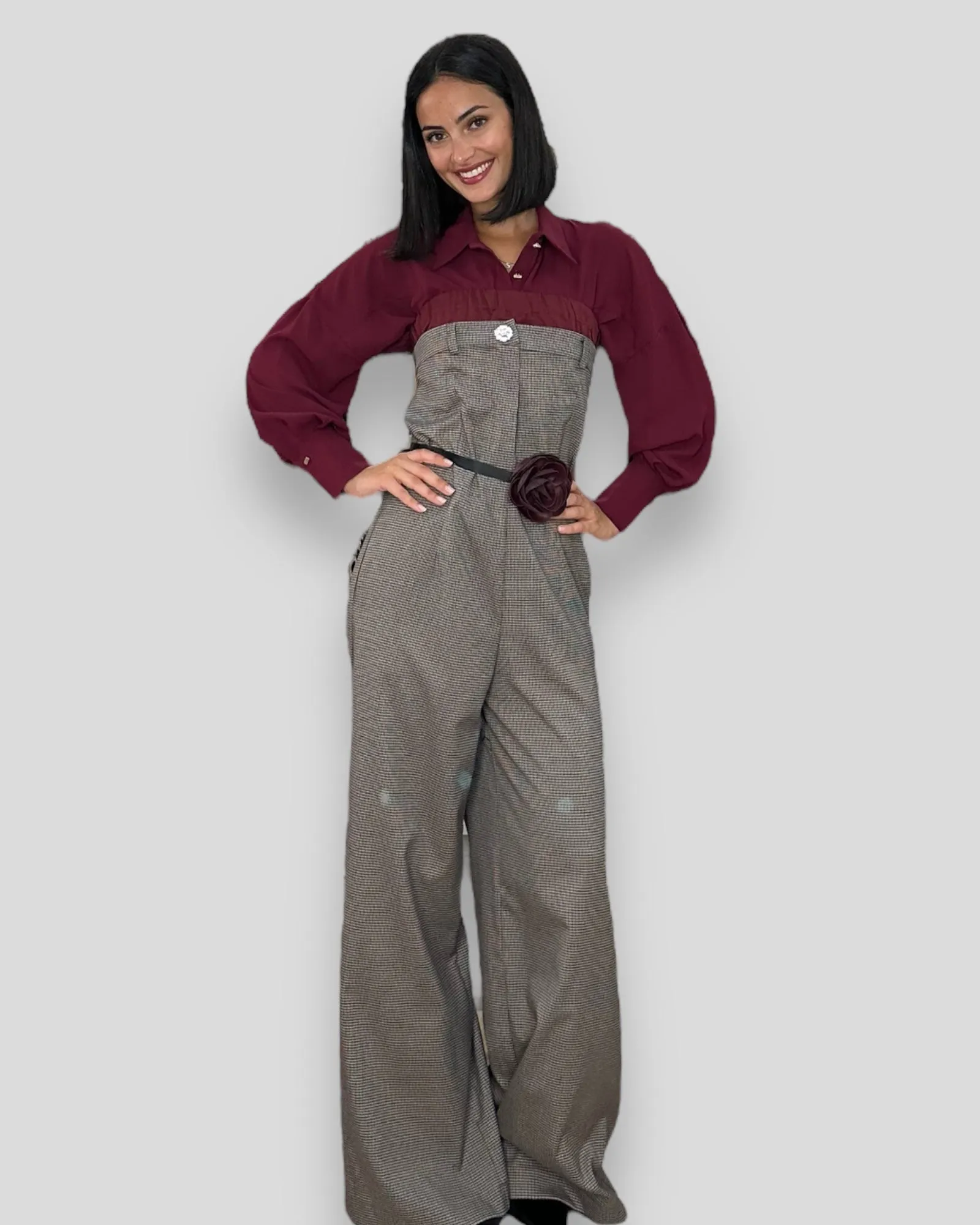 Susy mix tuta a fascia check