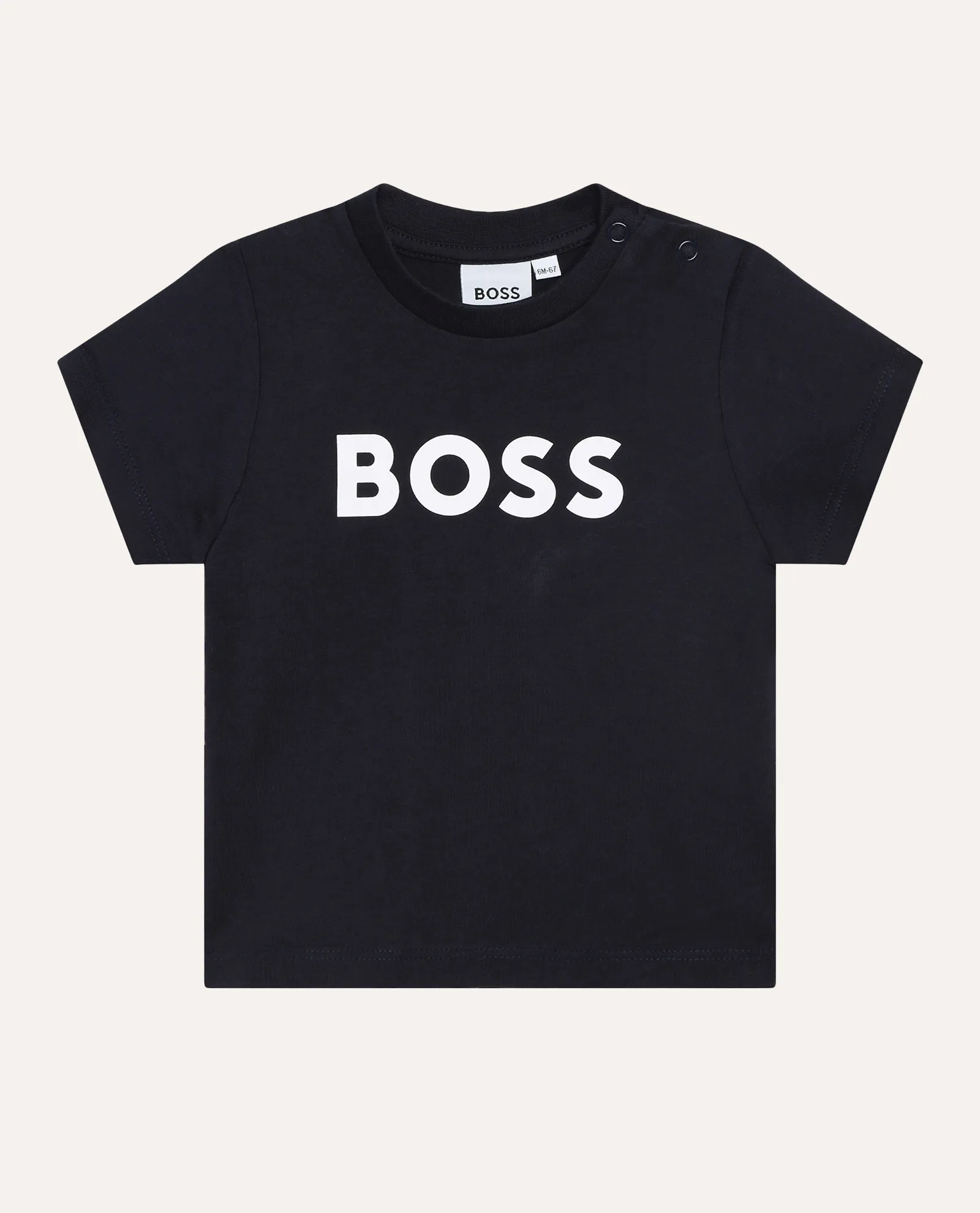 T-shirt blu per bambini di Boss con logo