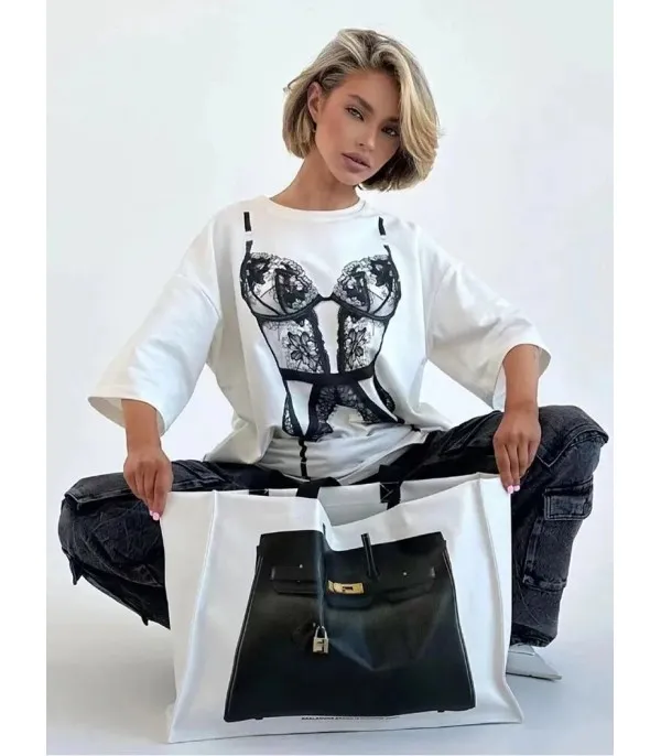 T-shirt Lingerie body giarrettiera