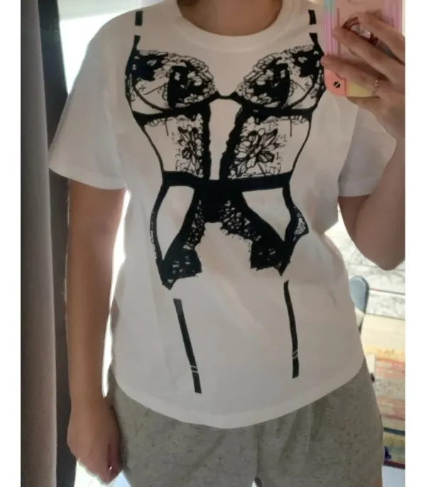 T-shirt Lingerie body giarrettiera