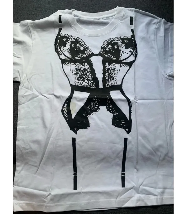 T-shirt Lingerie body giarrettiera