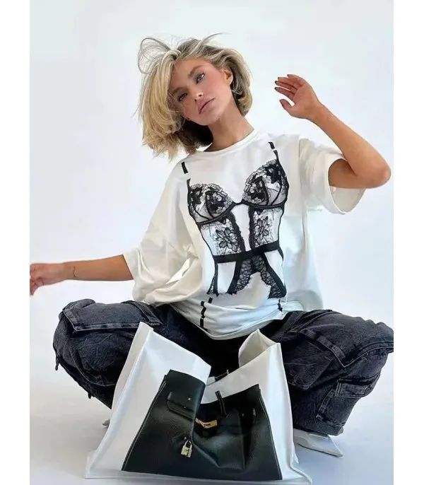 T-shirt Lingerie body giarrettiera