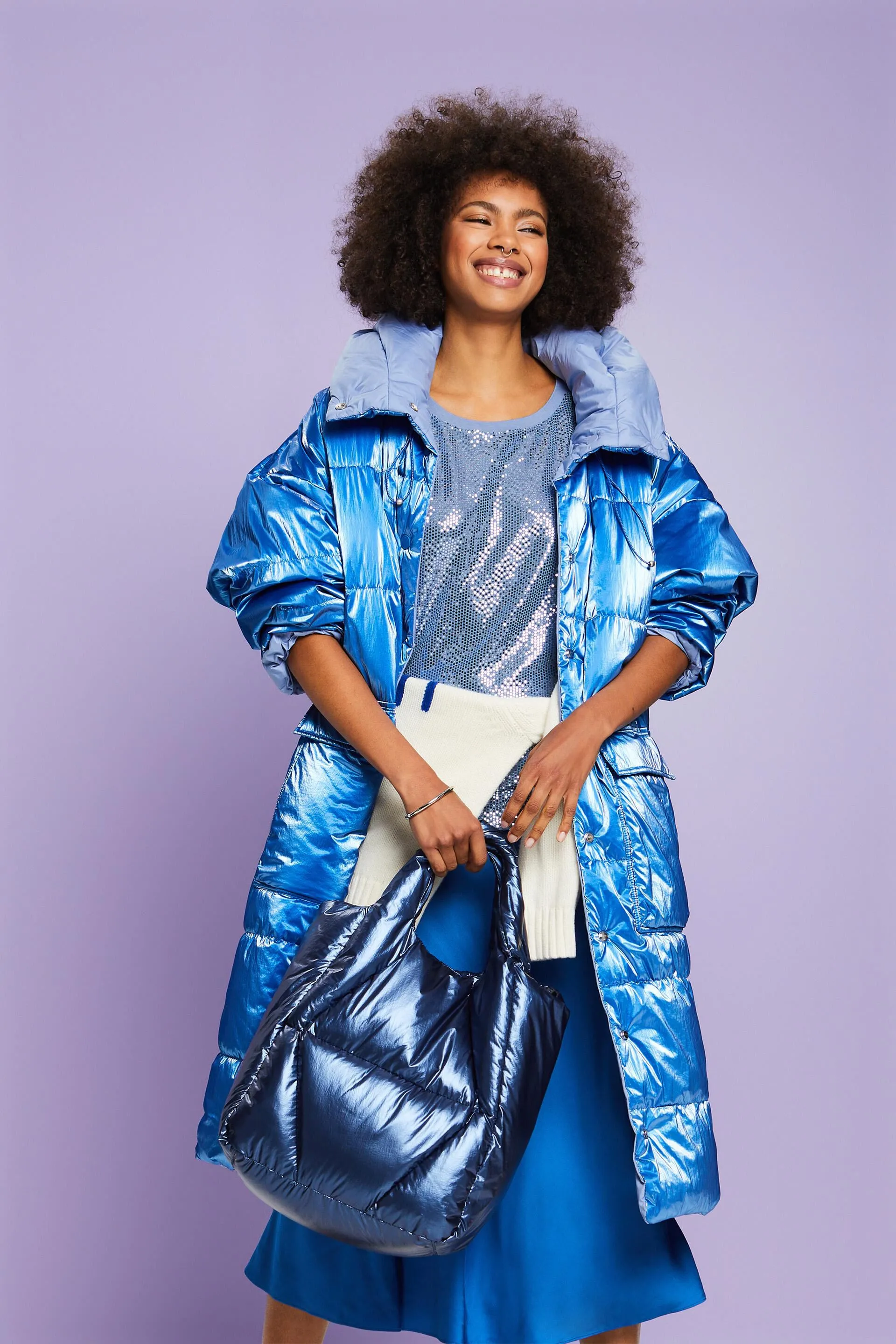 T-shirt oversize con pailletes