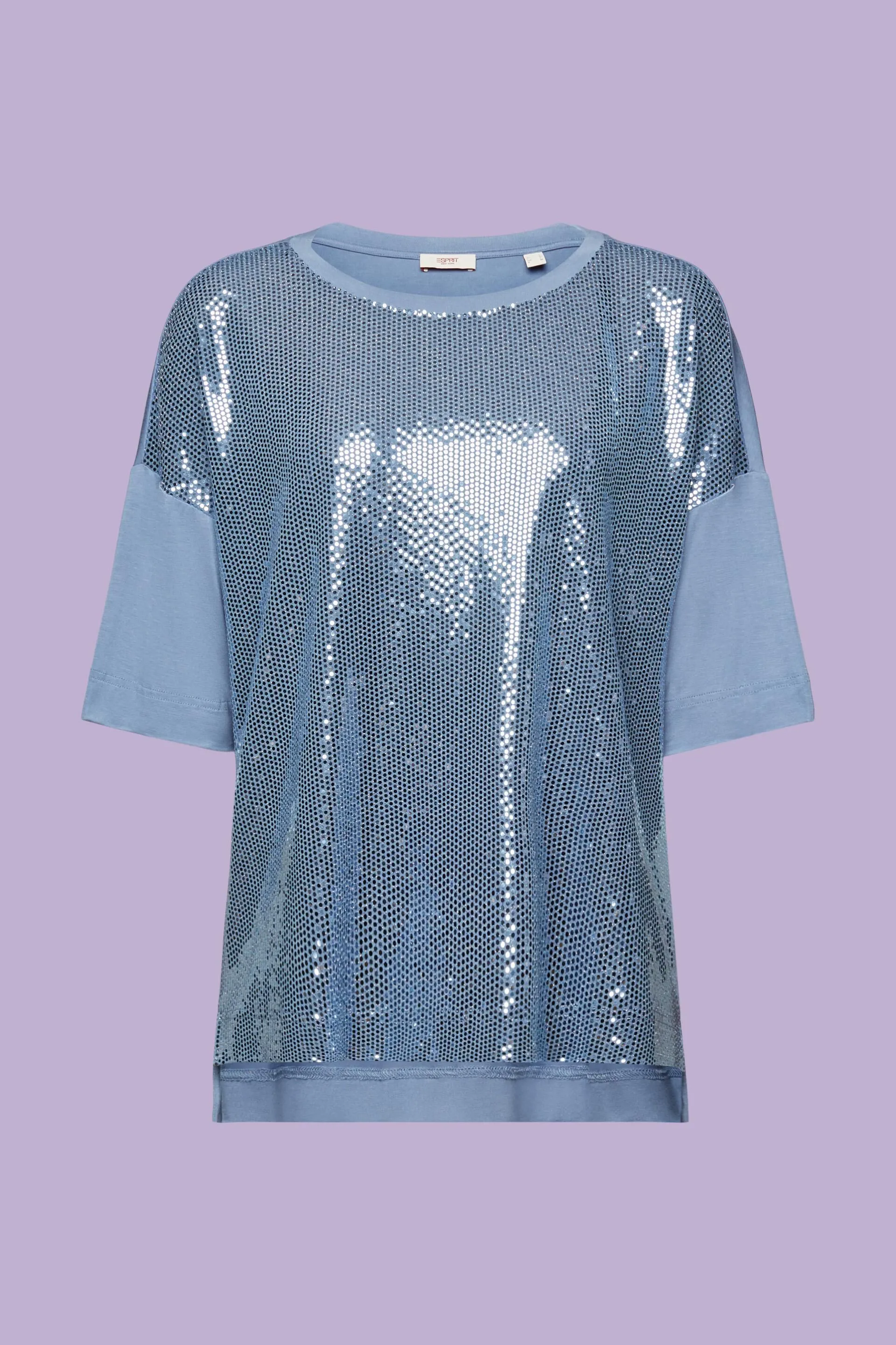 T-shirt oversize con pailletes