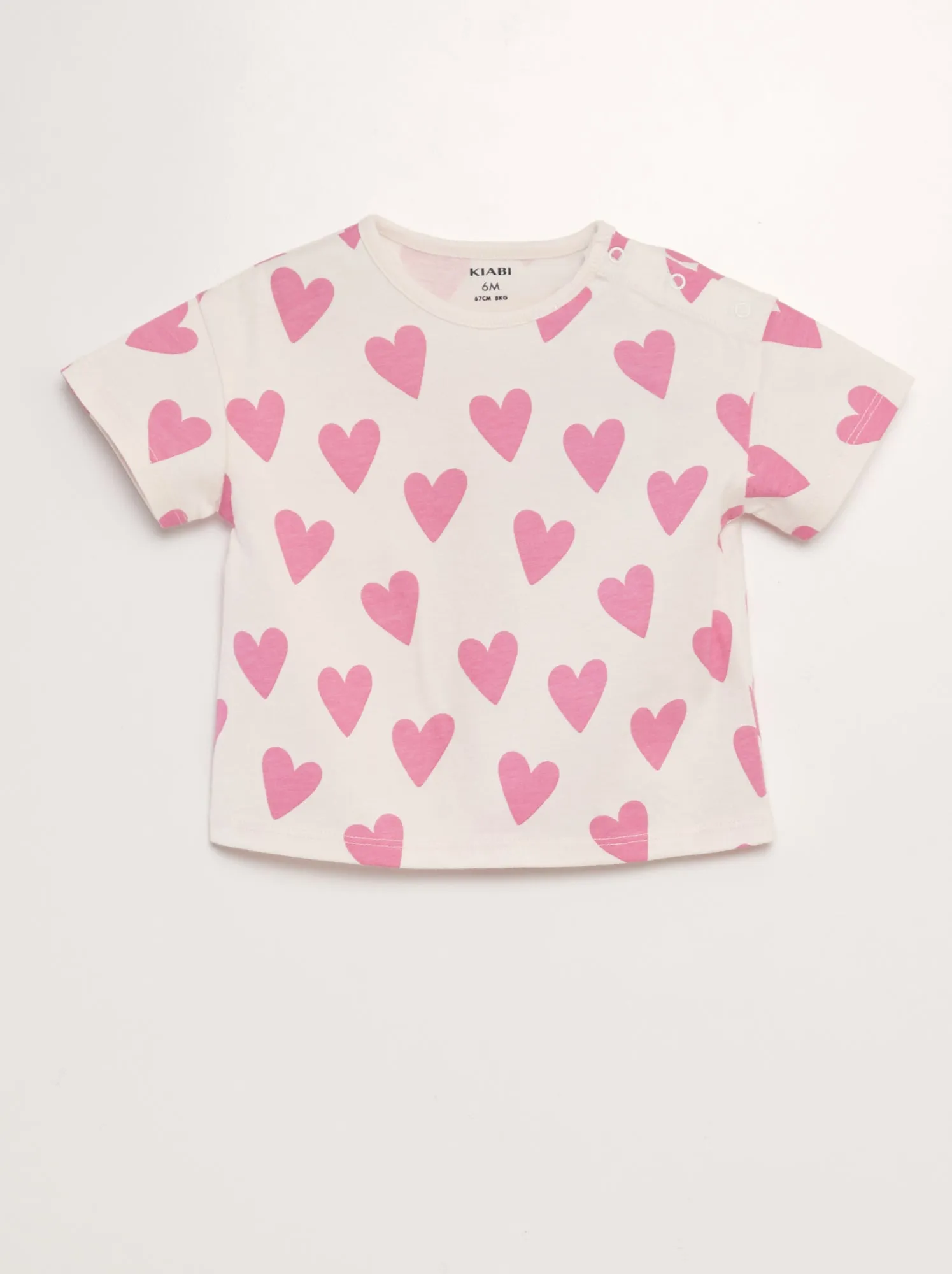 T-shirt oversize stampata - ROSA