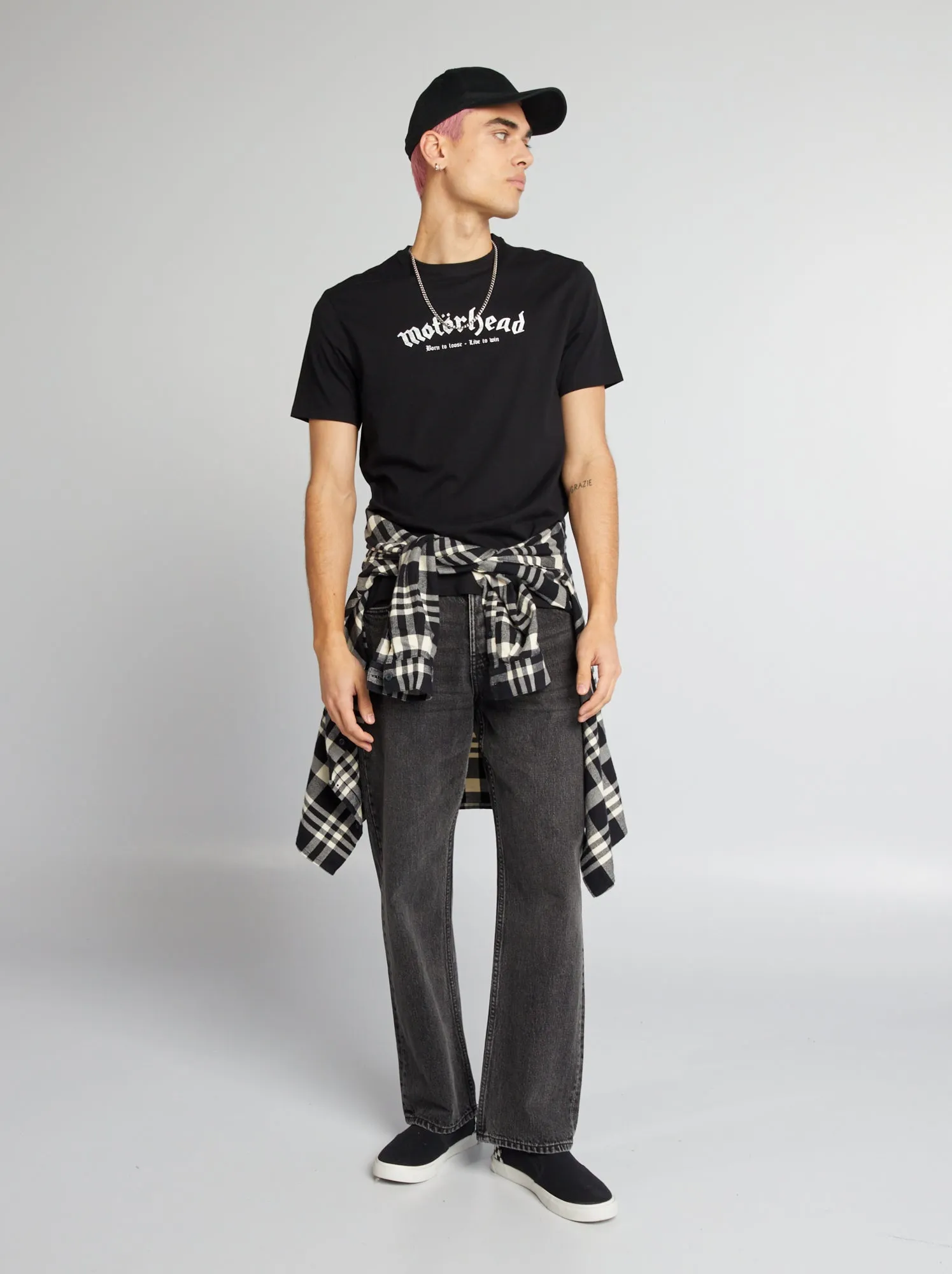 T-shirt oversize 'Motorhead' - nero