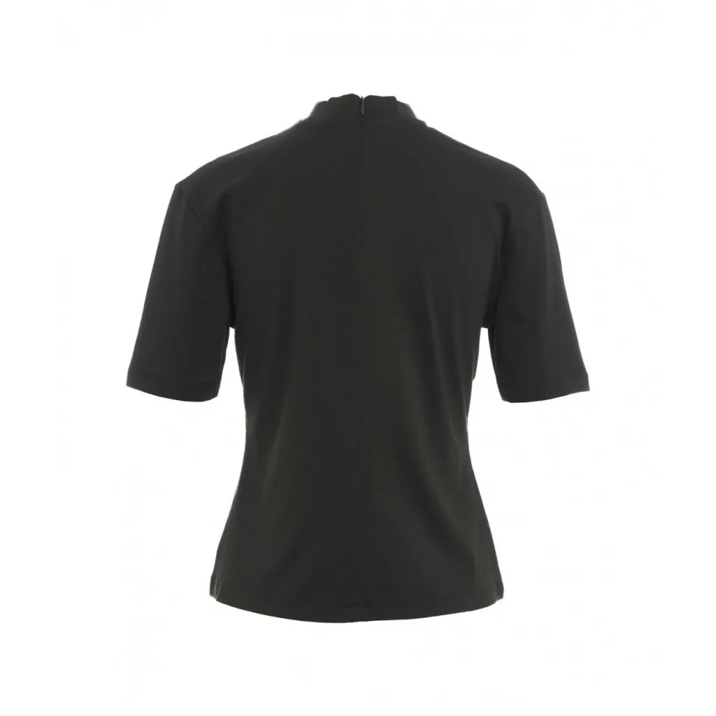 Top Matita con logo ricamato nero