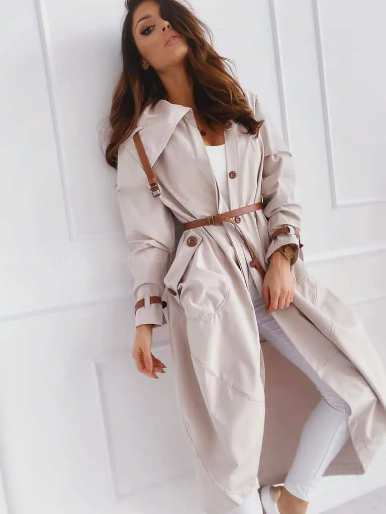 Trench oversize beige
