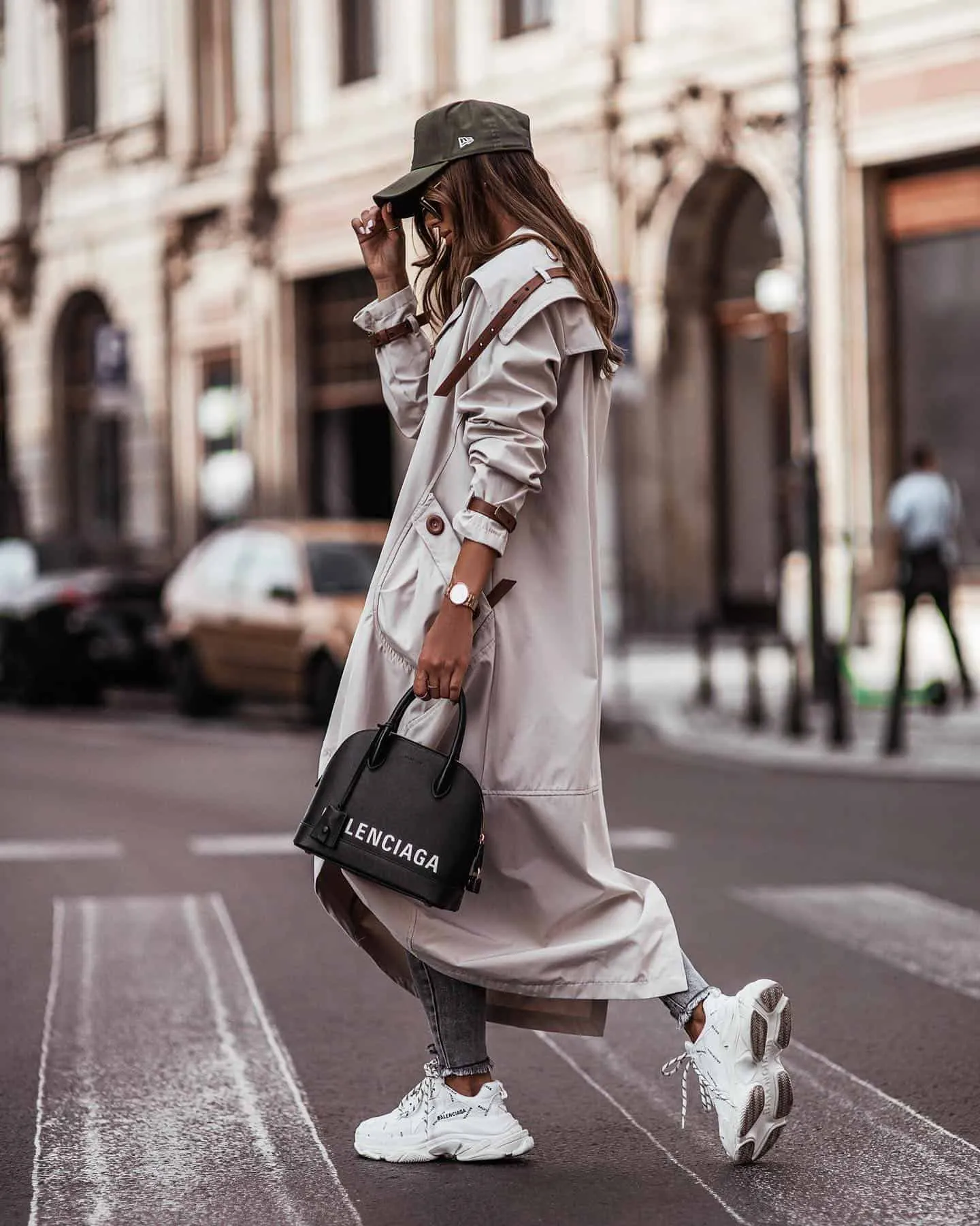 Trench oversize beige