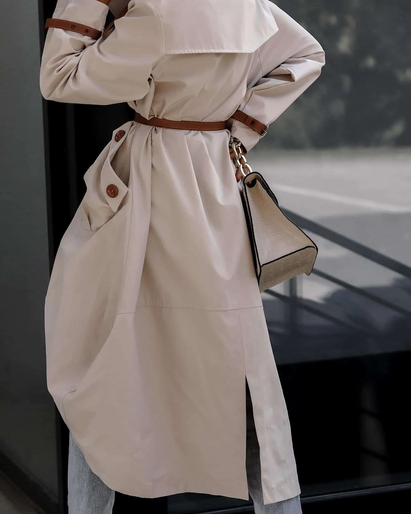 Trench oversize beige