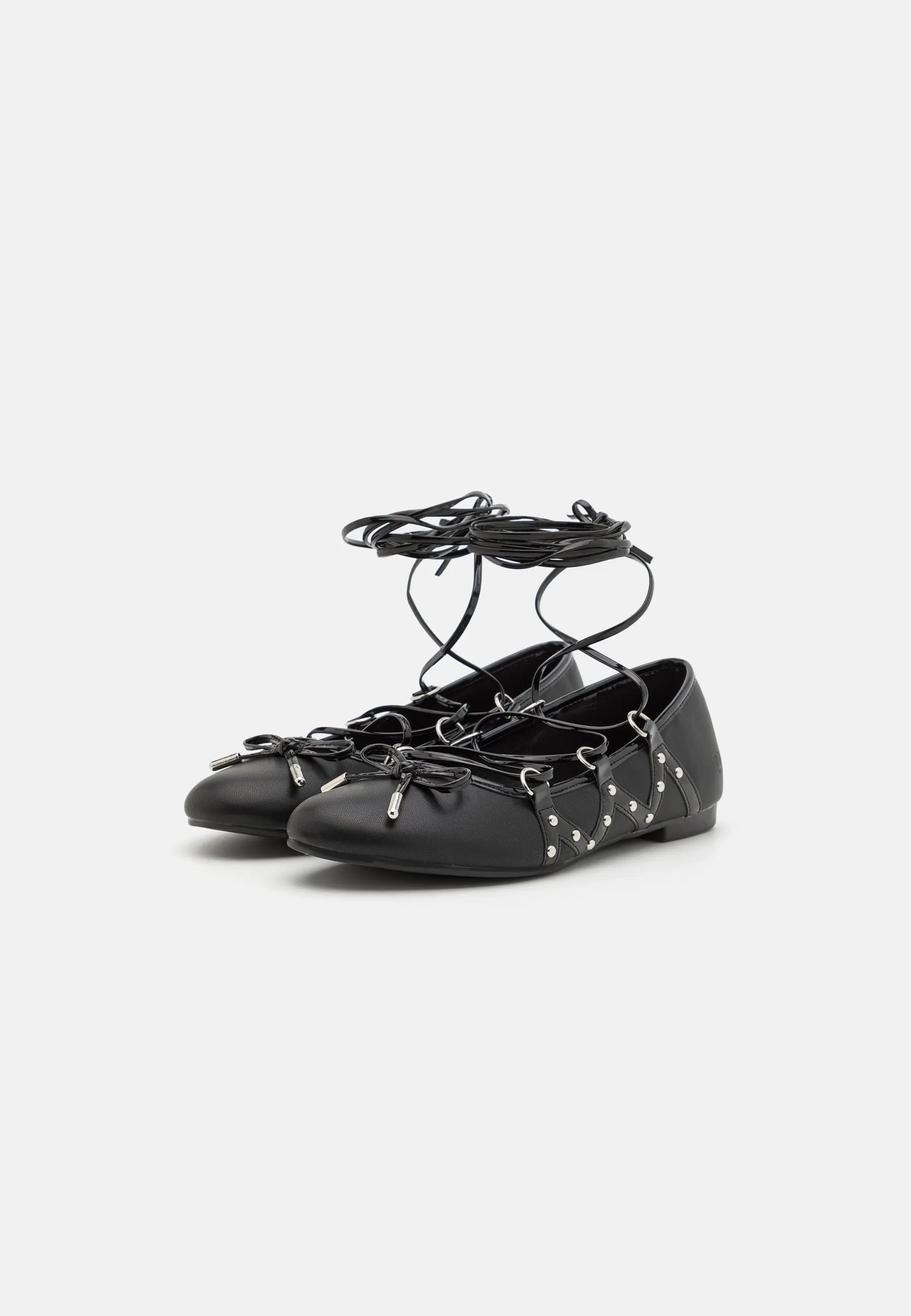 VIOLETTA GRUNGE LACE UP FLAT BALLET SHOES - Ballerine con cinturino
