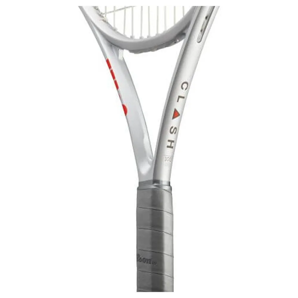 Wilson Clash 100 Argento Rosso - Racchetta Tennis Uomo